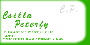 csilla peterfy business card