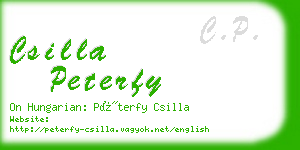 csilla peterfy business card